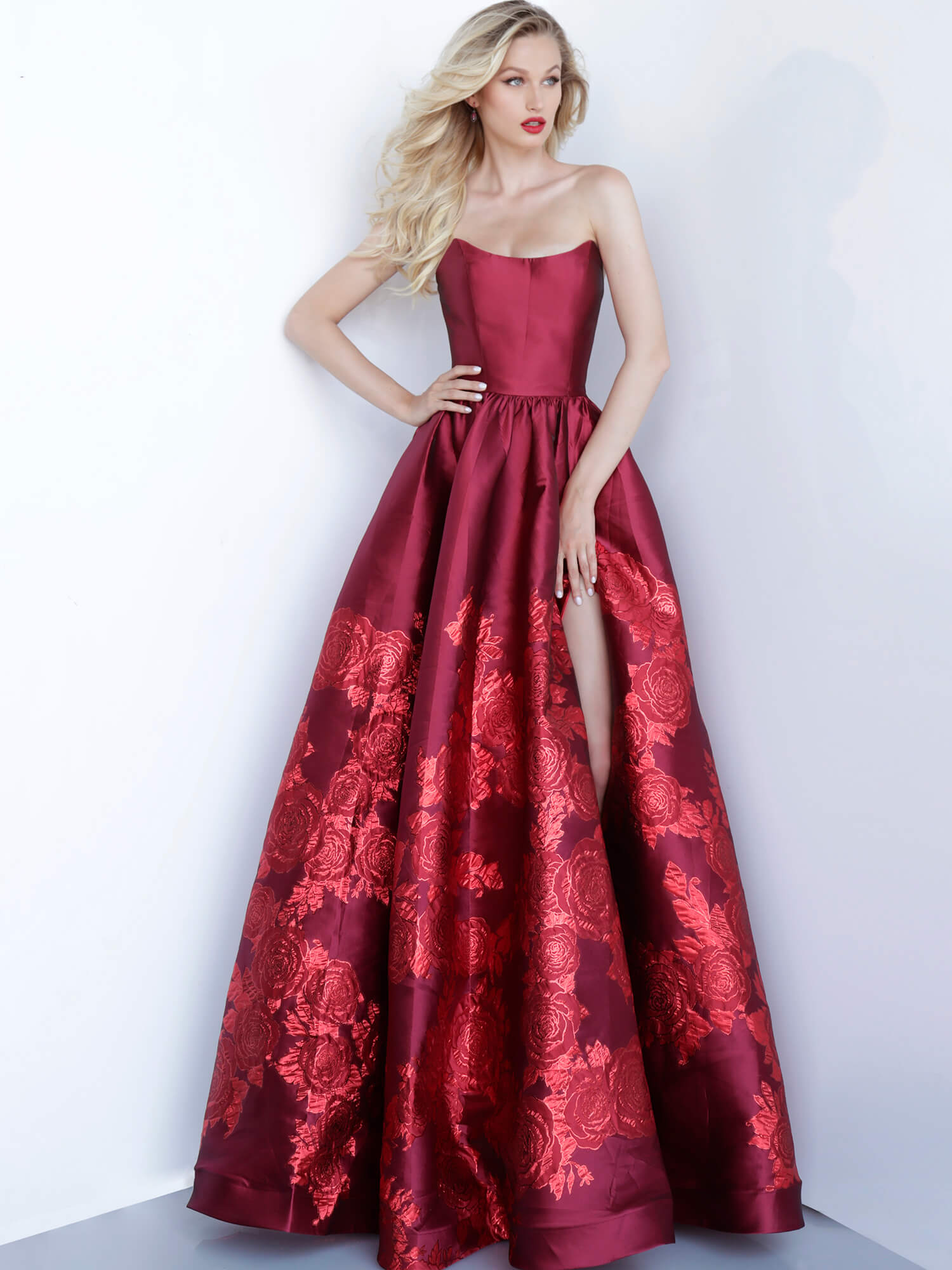 Sherri Hill Floral Print Ruffle Dress 55541 – Terry Costa