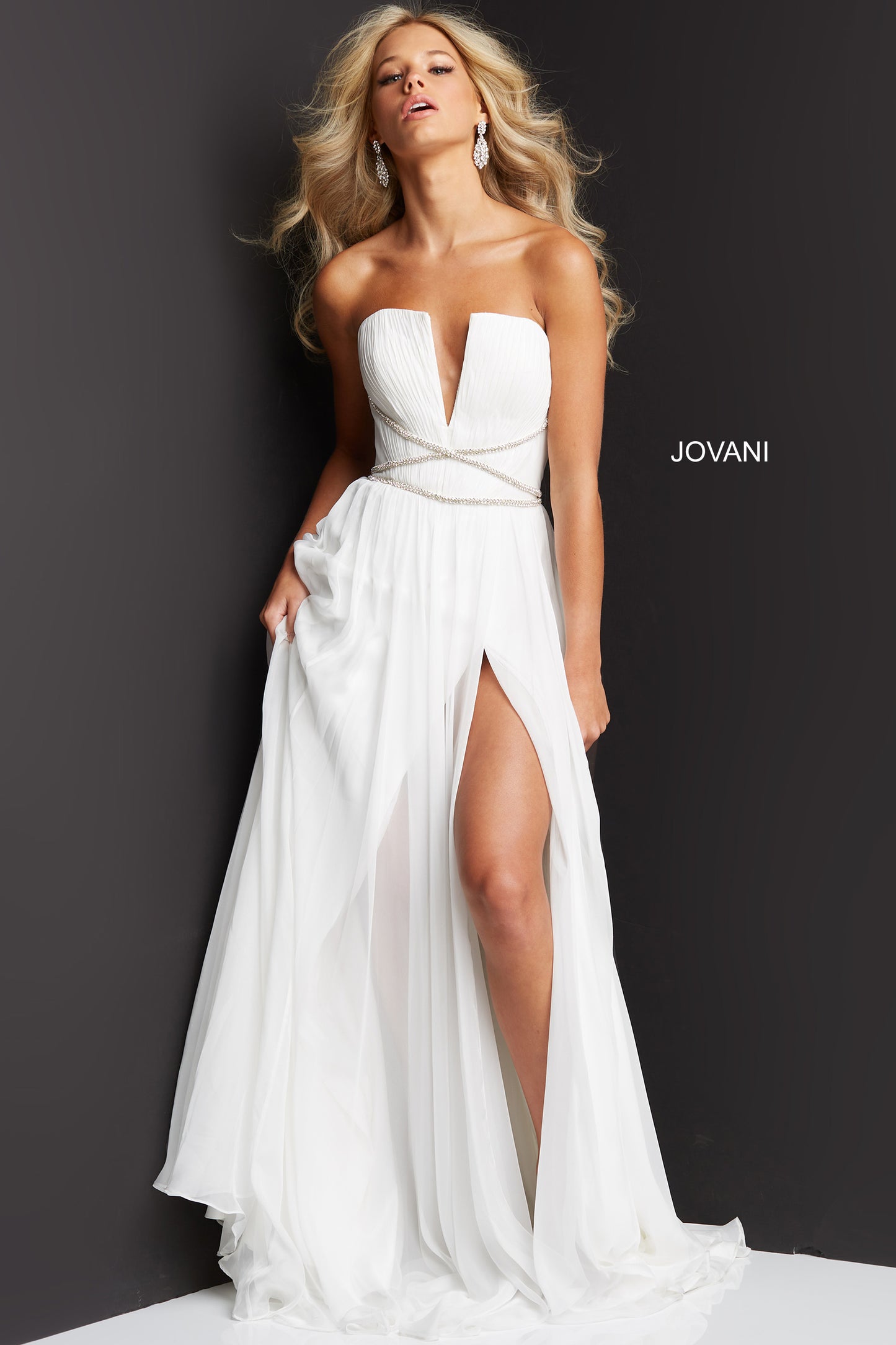 Jovani 05971 Long A Line Prom Dress Evening Gown
