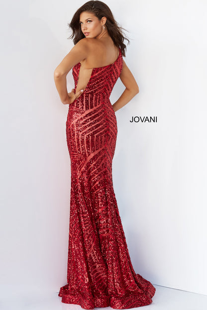 Jovani 06017 Size 2, 6 Purple Mermaid Prom Dress Sequin