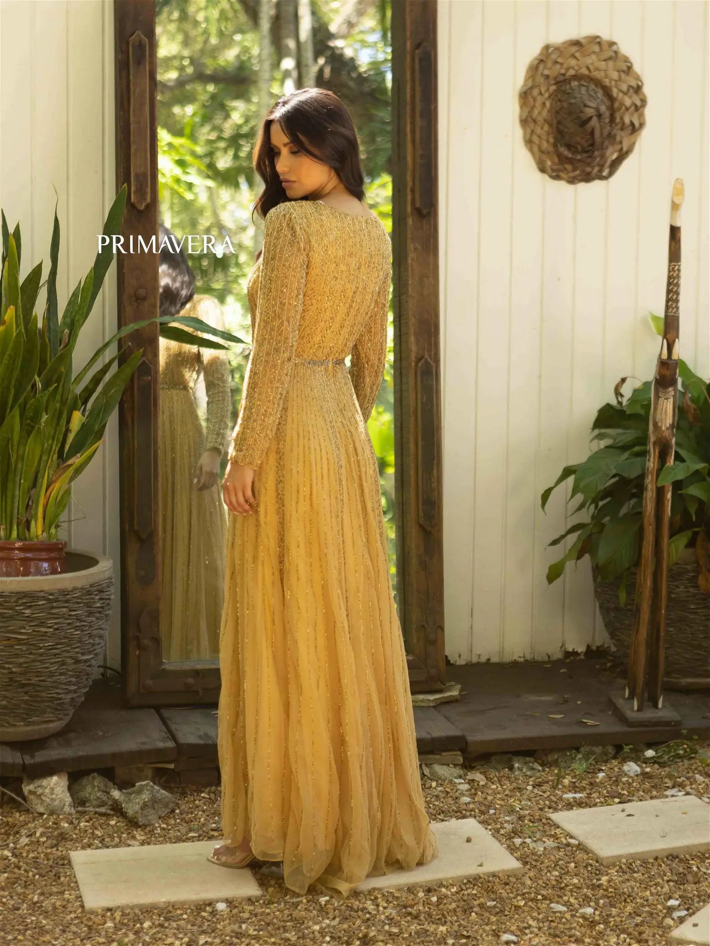 Primavera Couture 12010 Prom Dress Long Beaded Dress. This gown is beautiful on also has long sleeves. 