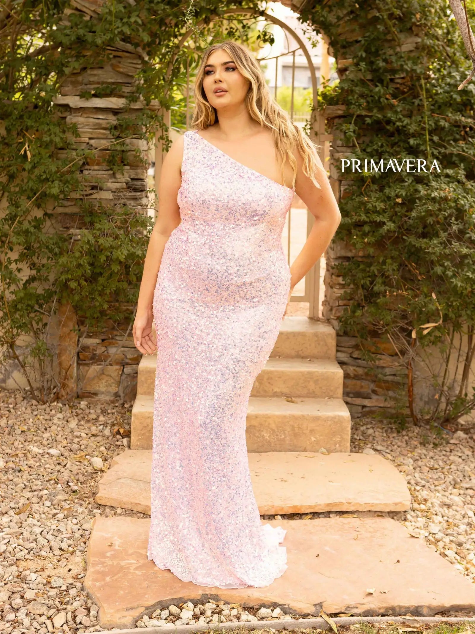Primavera Couture 14004 Size 22 Gold Long Fitted One Shoulder Sequin Plus Size Prom Dress Formal Gown Primavera Couture 14004 Size 22 Gold Long Fitted One Shoulder Sequin Plus Size Prom Dress Formal Gown