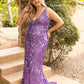 Primavera Couture 14008 Long Fitted Plus Size Sequin Prom Dress V Neck Formal Gown  Sizes: 14-24  Colors: Lilac, Emerald, Coral