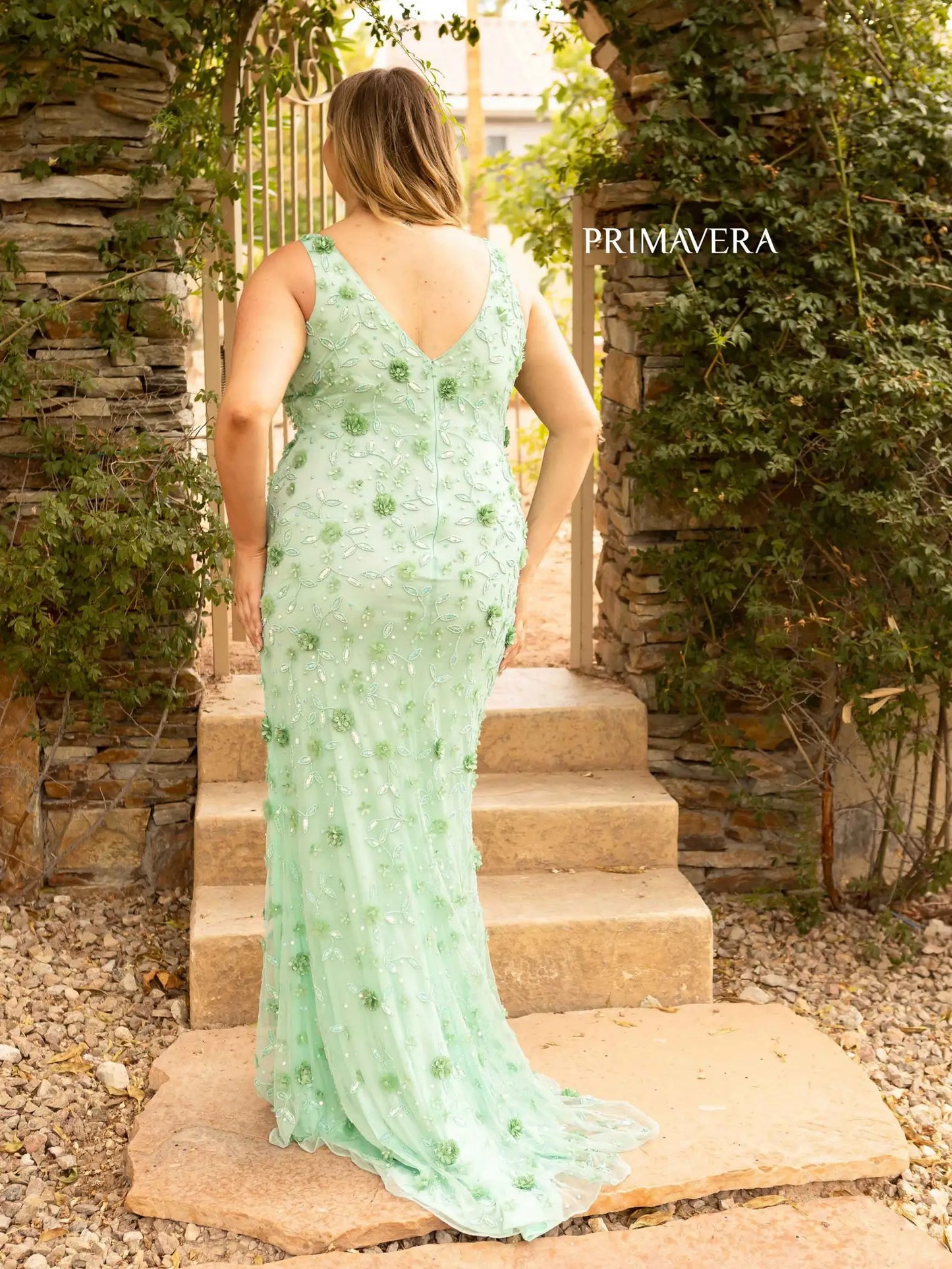 Primavera Couture 14009 Prom Dress Long Beaded Gown