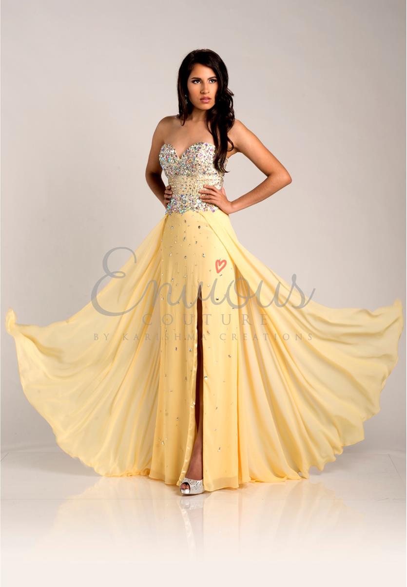 Satin Yellow Long Prom Dress, Aline Formal Yellow Graduation Party Dre –  shopluu