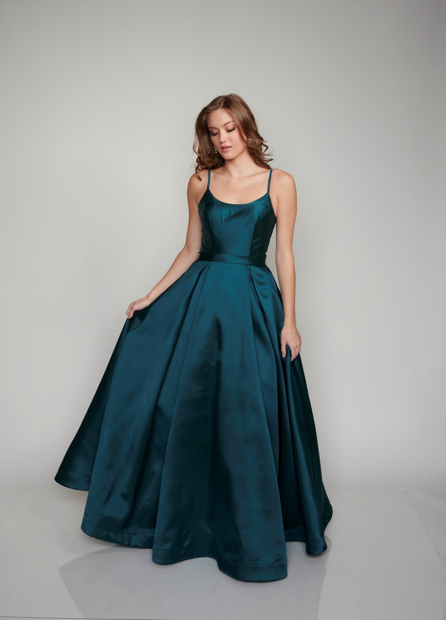 Nina Canacci 1532 Size 22 Emerald Long Ballgown Prom Pageant Gown A Line Dress Pockets