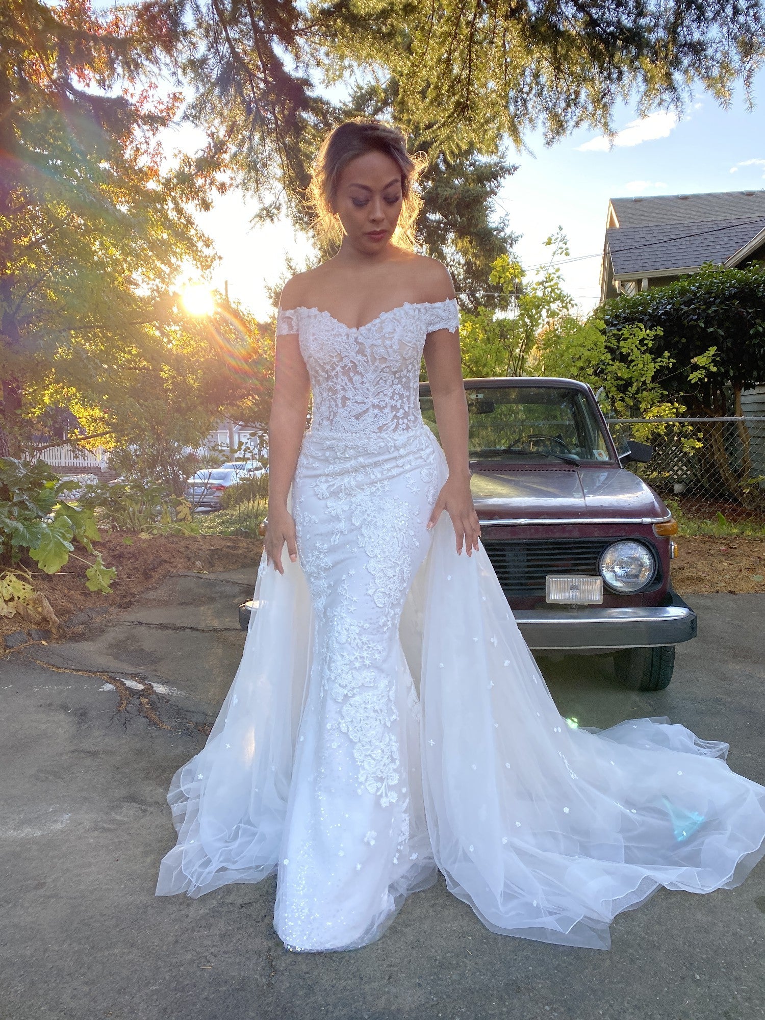 Casablanca Bridal 2419 Size 16, 18 MCKENZIE Wedding Dress Overskirt Bridal Gown off the shoulder 16 / Ivory/Silver Blush/Ivory Casablanca Bridal 2419 Size 16, 18 MCKENZIE Wedding Dress Overskirt Bridal Gown off the shoulder 16 / Ivory/Silver Blush/Ivory