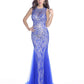 Envious Couture 16092 Cobalt Blue Prom Dress Pageant Gown Mermaid size 8