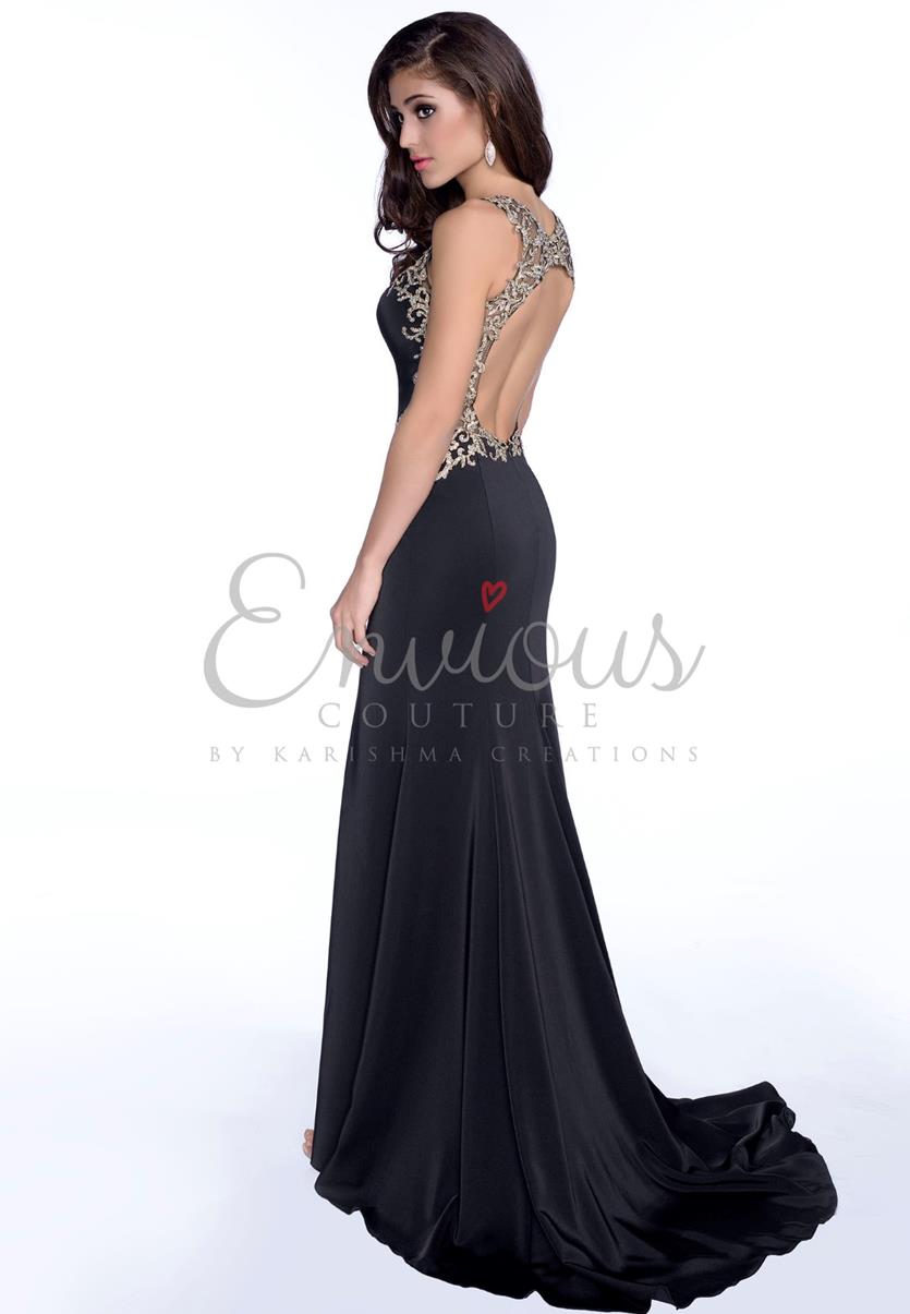 Envious Couture 16093 size 4 Black prom dress pageant gown
