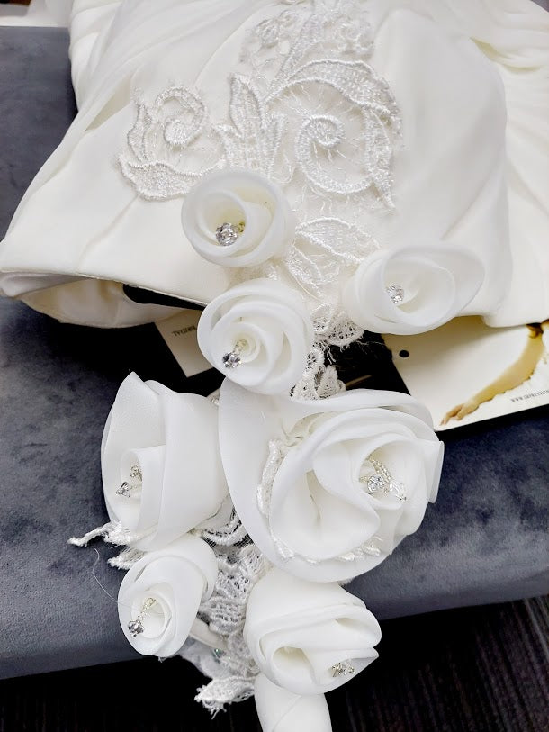 Impression Bridal Gown 10068 Size 28 Ivory Wedding Dress Ballgown One Shoulder