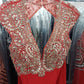 Jovani Prom Dress 98235 Red Size 8 Pageant Gown Long Cap Sleeve Crystal Bodice