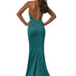 Johnathan Kayne 2096 is a Choker Neckline Prom Dress, Pageant Gown & Formal Evening Wear. This long Fitted high choker neckline dress features a a fit & Flare mermaid Silhouette and open back with sweeping train.