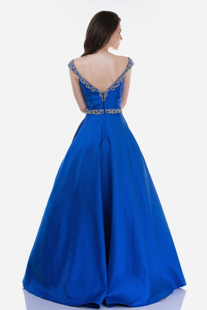 Nina Canacci 2265 Size 4 Fuchsia Crystal Off the Shoulder Prom Dress V Neck Ball Gown