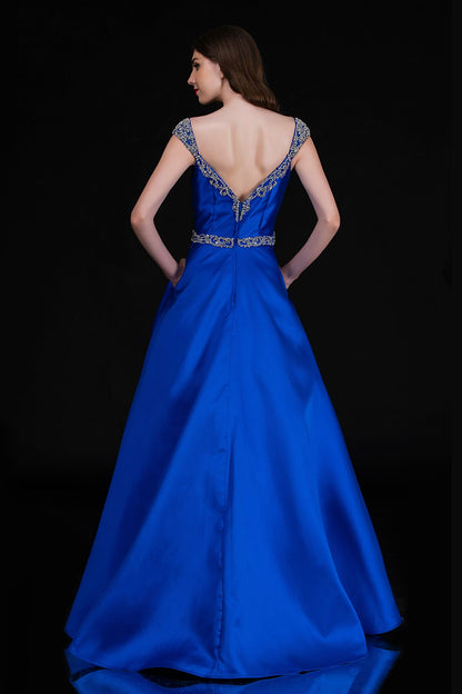 Nina Canacci 2265 Size 4 Fuchsia Crystal Off the Shoulder Prom Dress V Neck Ball Gown