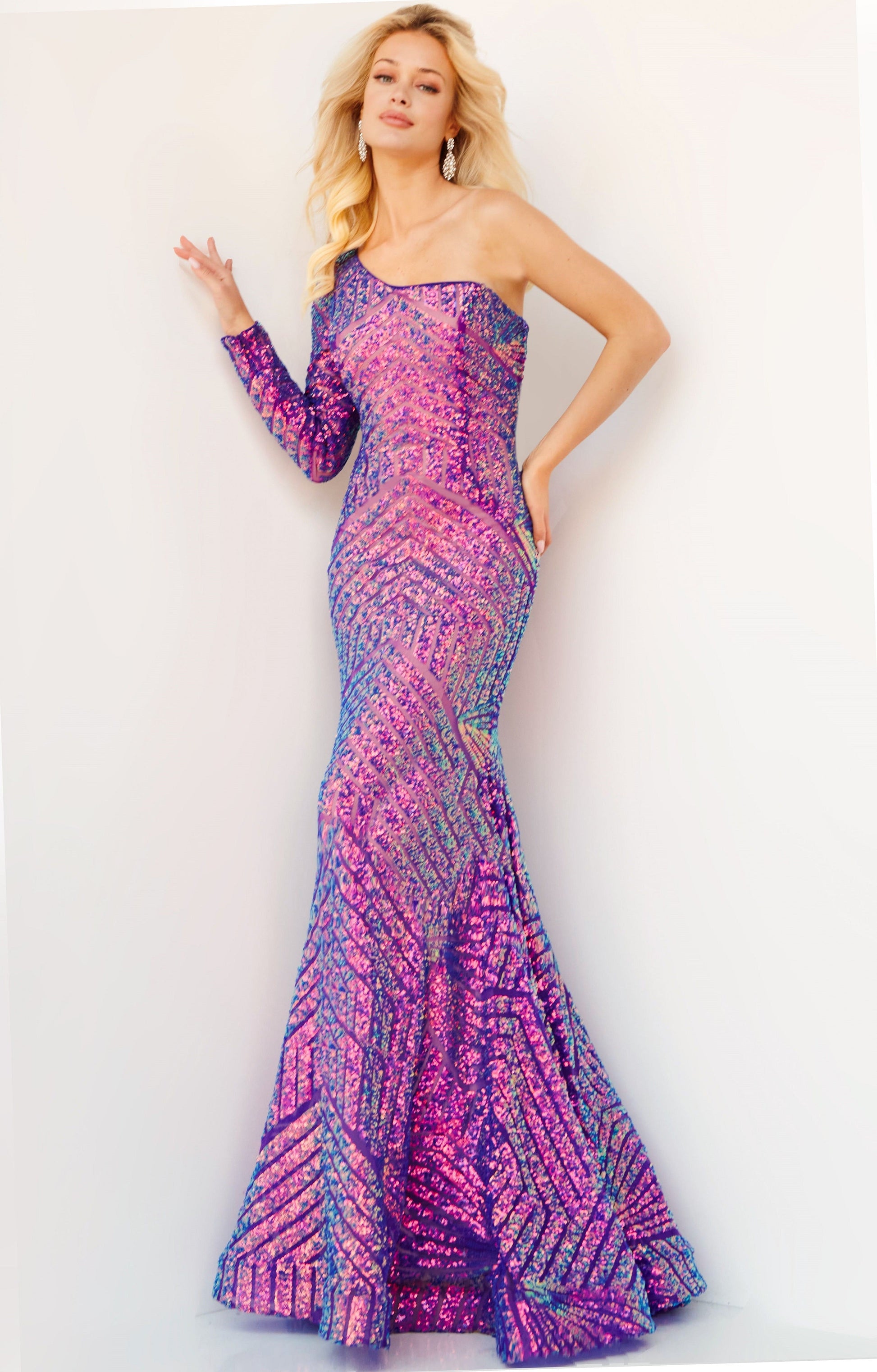 jovani long sleeve sequin dress Jovani