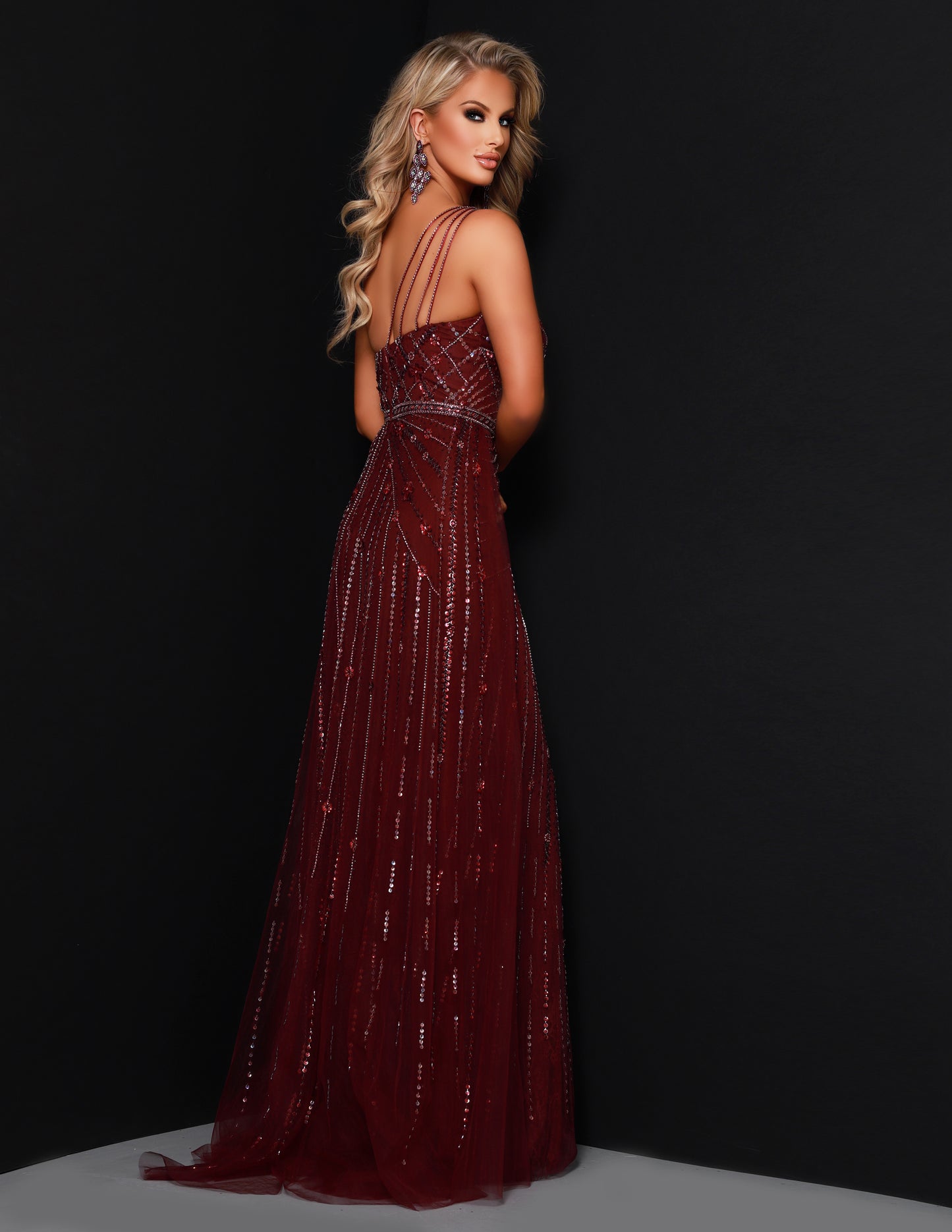 Johnathan Kayne 2416 Long One shoulder Formal Embellished Prom Dress  Available Sizes: 0-18  Available Colors: Periwinkle, Wine