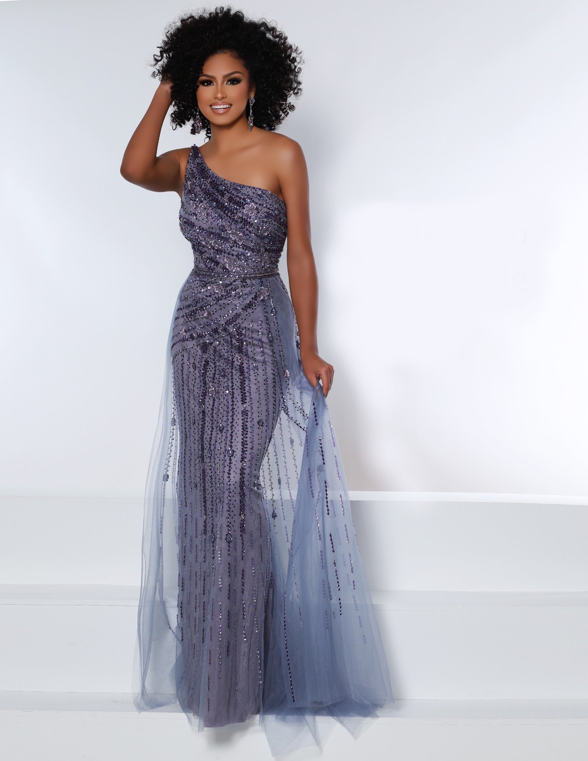 periwinkle dress formal Prom Style #32633 Be pretty in periwinkle purple when you choose this sparkly long prom dress with removable puff sleeves Ellie Wilde EW34053 Dress |