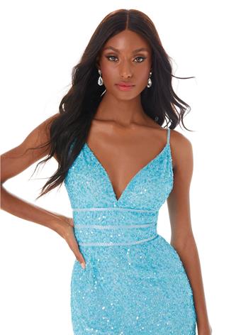 Ashley Lauren 4407 Beaded sequins short homecoming cocktail dress with v neckline   Available colors:  Iridescent blue, Pink, Iridescent purple, Nebula Green, Sky blue, Black   Available sizes:  0-20  Stunning fully beaded cocktail dress featuring a V-Neckline, ladder detail waistband, lace up back and fitted skirt.  Fully Beaded V-Neckline Fitted Adjustable Straps