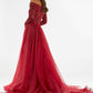 Ashley Lauren 1739 Size 6 Hot Pink Long Organza Overskirt Wire Hem Pageant Prom Layer Pageant