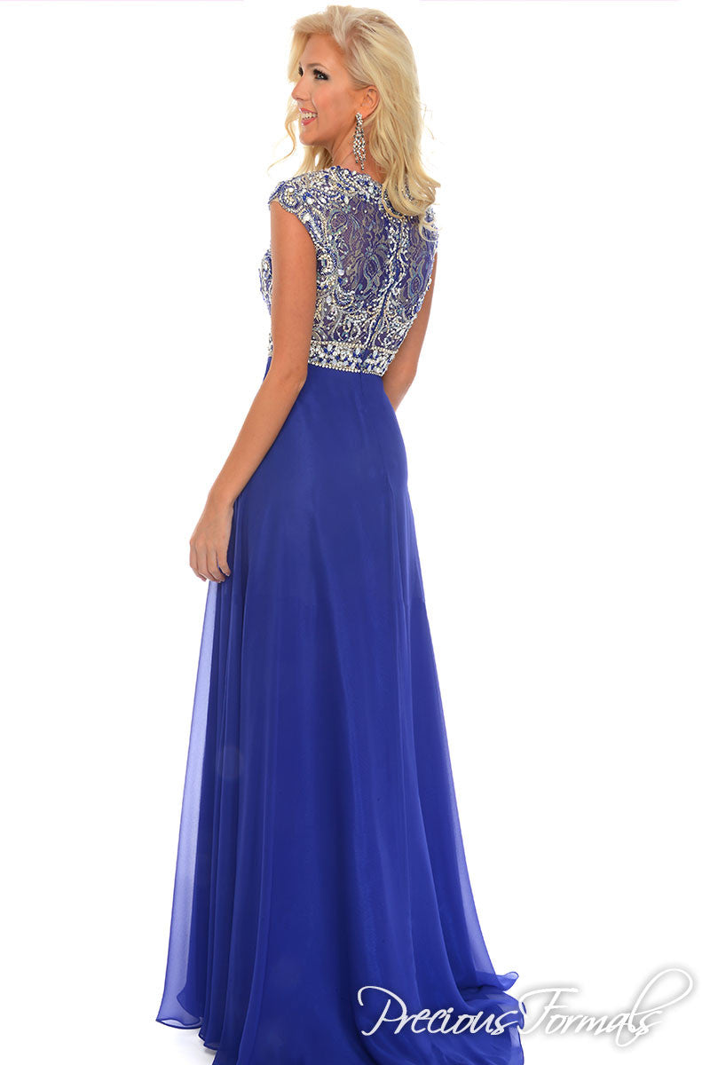 Precious Formals style 70198 size 20 Royal Blue prom dress pageant