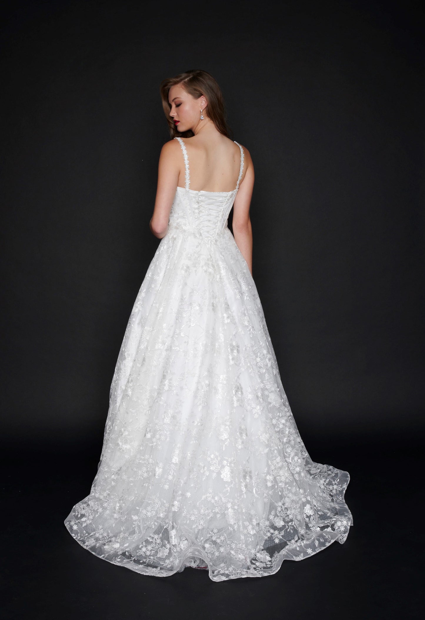 Nina Canacci 3182 Size 10 Ivory Long Ballgown Prom Dress Wedding Gown