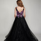 Nina Canacci 3184 Size 6 Long Ballgown Prom Pageant Gown Floral shimmer Formal Dress
