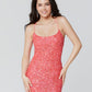 Primavera-Couture-3290-Coral-Prom-Dress-Front-Close-Up-View-Sequins-Tie-Back-Scoop-Neckline