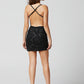 Primavera Couture 3353 Black Cocktail Dress Back View Backless Sequins Fitted Homecoming Dress