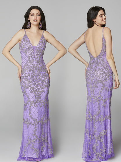 Primavera Couture 3433 is a 2020 Prom Dress, Pageant Gown, Wedding Dress & Formal Evening Wear gown. plunging neckline with mesh panel fully beaded pageant gown or evening dress. Fully Beaded & Embellished  Available colors: Black, Blush, Bottle Green, Ivory, Lilac, Platinum, Powder Blue, Yellow  Available sizes:  00,0,2,4,6,8,10,12,14,16,18