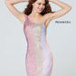 Primavera Couture 3536 is a short fitted formal cocktail dress featuring an ombre pattern across the length of the gown. Embellished with hand beading in multi colors this gown is a classic! One shoulder neckline. Stunning show of diversity in the design. Pink reminds us of a pastel rainbow! Great for any formal event!  Available Sizes: 00,0,2,4,6,8,10,12,14,16,18  Available Colors: Black/Multi, Pink