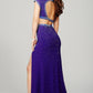Jovani JVN36743 Size 6 two piece prom dress cap sleeve slit backless Embellished