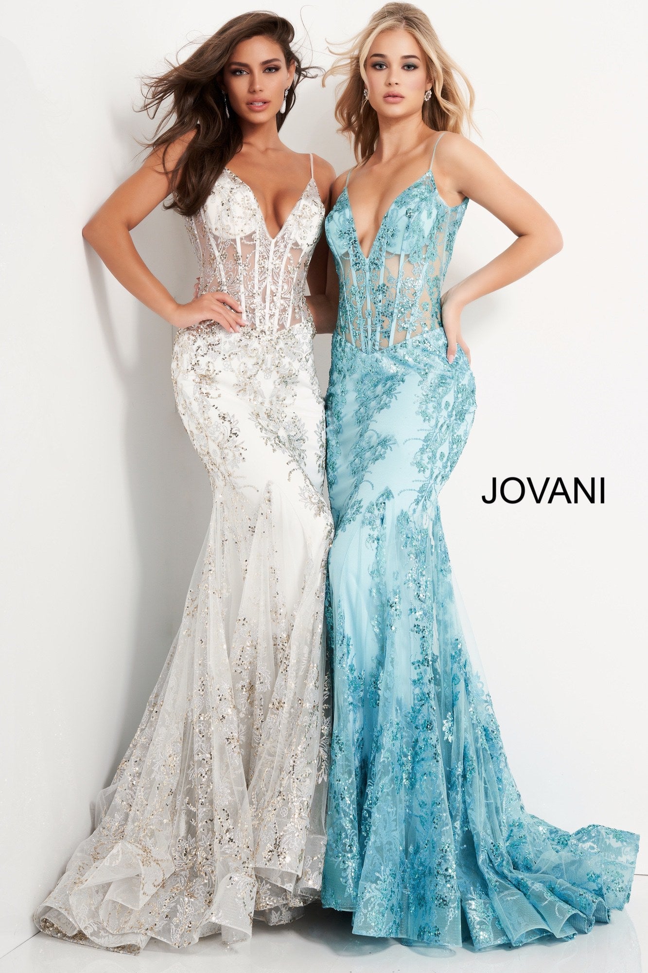 Jovani 3675 Long Prom Dress Sheer Corset Shimmer Mermaid Pageant Gown Embellished form fitting prom dress, floor length with slightly flare bottom, sheer bodice with boning, sleeveless, plunging neckline, spaghetti straps over shoulders, V back. Prom Dresses, Pink Prom Dresses, Corset Dresses, Illusion Dresses, Mermaid Prom Dresses, Sequin Prom Dresses, Sexy Prom Dresses, V Neck Prom Dresses, Long Prom Dresses, Blush Dresses Glass Slipper Formals