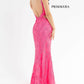 Primavera Couture 3754 Size 12 Emerald Prom Dress Sequins V Neckline Evening Gown Backless Slit Train