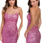 Primavera Couture 3833 Size 8 Lavender Short Homecoming Dress Fitted Sequin Cocktail Dress