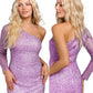 Primavera Couture 3849 size 6 Lilac Homecoming dress Fitted sequin beaded short cocktail dress