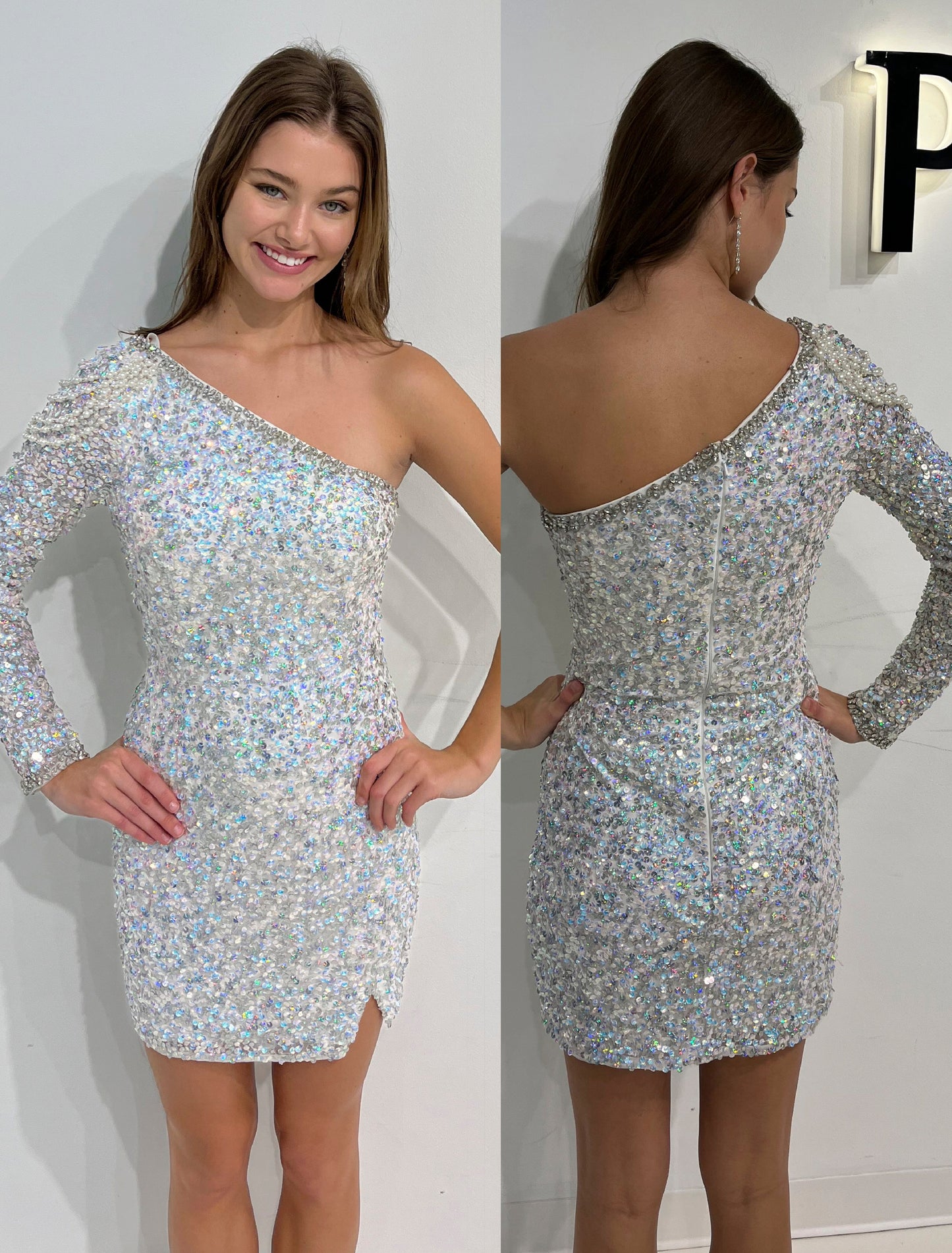 Primavera Couture 3853 size 00 Lilac Short 2022 Homecoming dress Fitted sequin beaded short cocktail dress