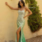 primavera Couture 3916 Long Fitted Sequin Ombre Prom Dress Backless Corset Slit Formal Gown  Sizes: 000-24  Colors: Blue, Pink, Emerald, Mint, Lavender