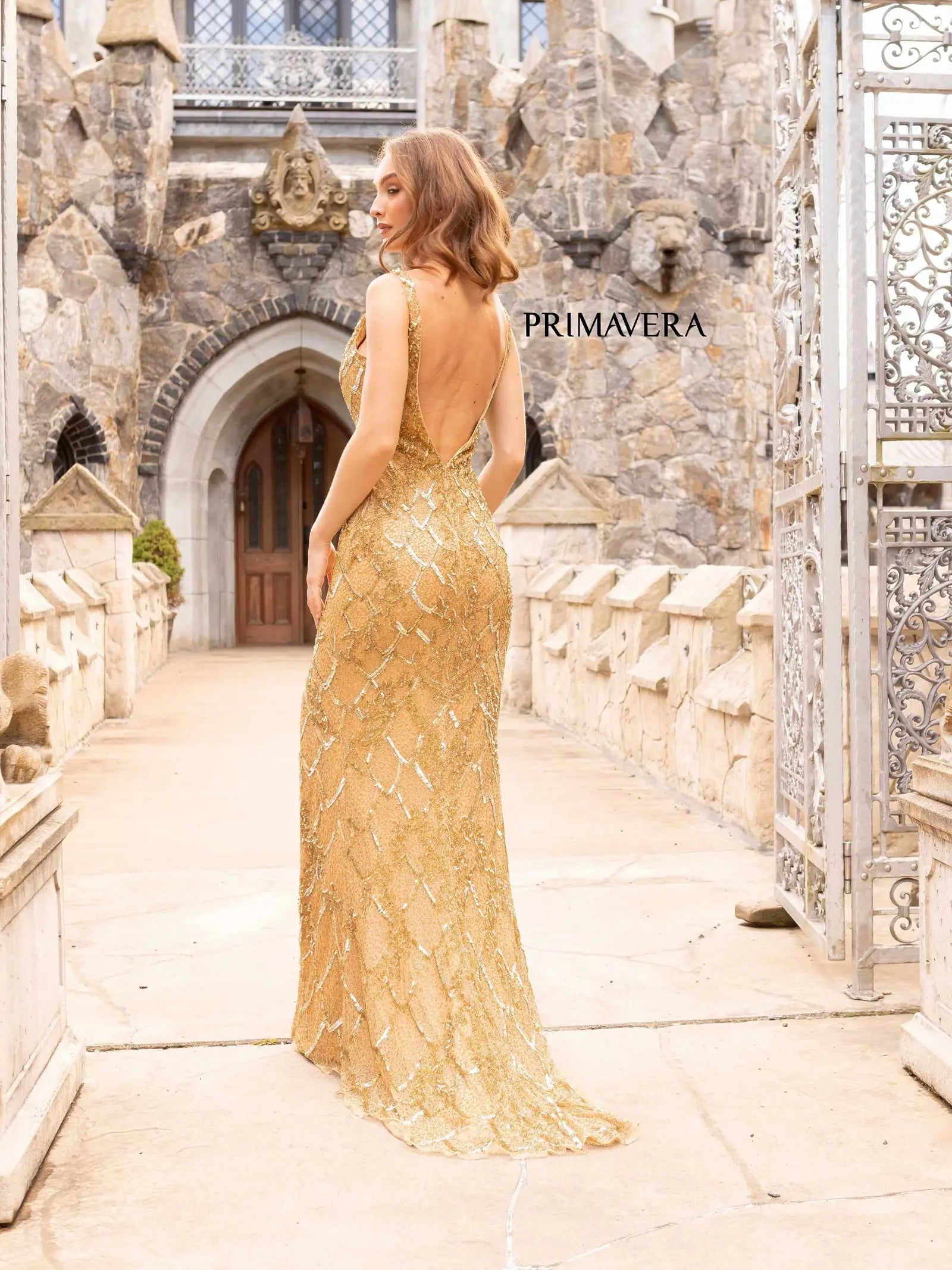 Primavera Couture 3926 Prom Dress Long Beaded Gown. This Gown has such a gorgeous slit. 