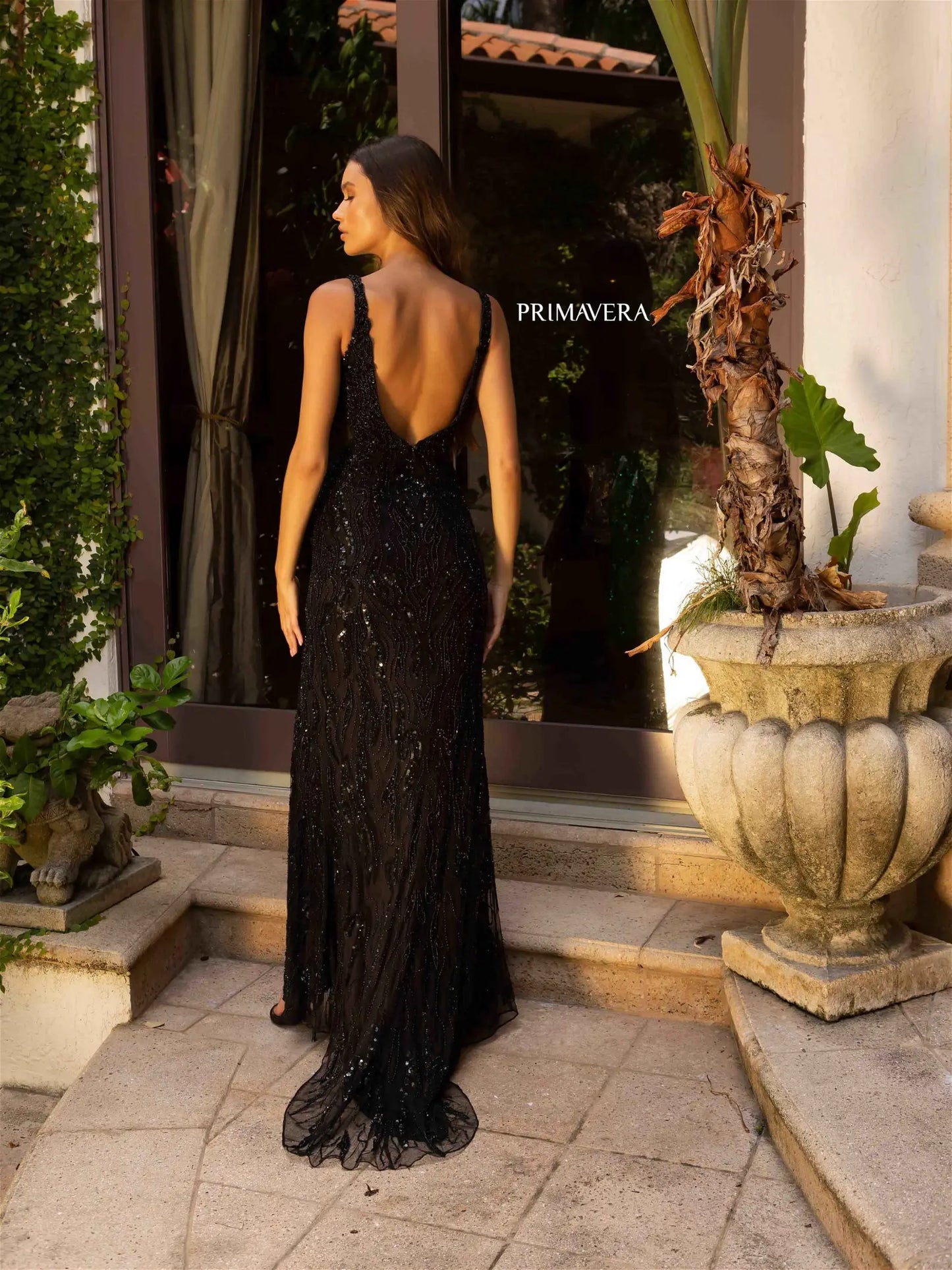 Primavera Couture 3927 Prom Dress Long Beaded Gown. This gown has such a gorgeous design.