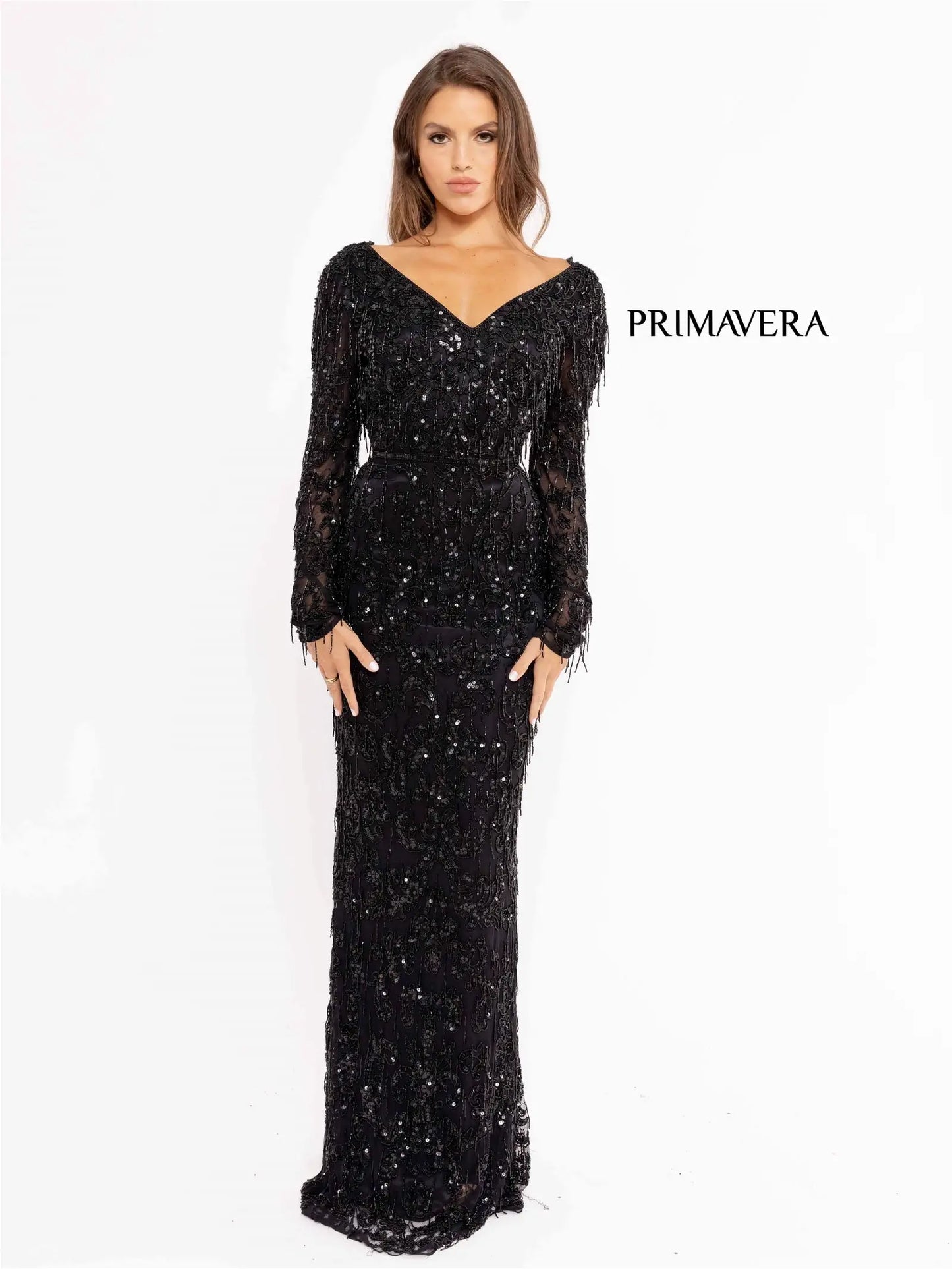 Primavera Couture 3954 Prom Dress Long Beaded Gown