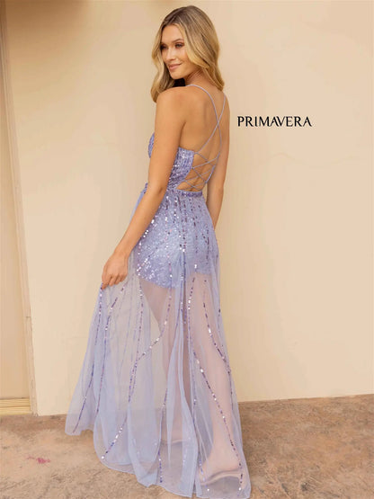 PRIMAVERA COUTURE 3972 Size 2 Fuchsia SEQUINED ROMPER BEADED OVERSKIRT