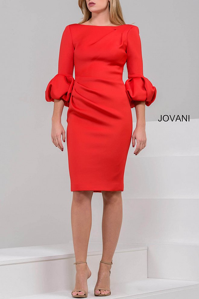 Jovani 09690 Cutout Back Pleather Dress 