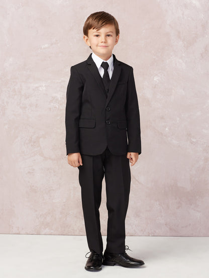 Boy's 5 Piece SLIM FIT Tuxedo Set - White 4016