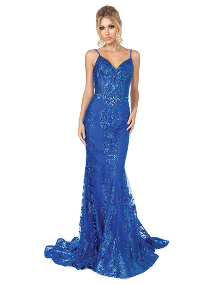 DQ 4118 is a Long fitted Sequin Mermaid Prom Dress & Pageant Gown. Featuring a V Neckline with a sheer bodice with boning & Crystal Belt. Mermaid Silhouette with sweeping train. Available Sizes: XS-3XL  Available Colors: Black, Fuchsia, Gold, Hunter Green, Light Teal, Lilac, Magenta, Mocha, Navy, Rose Gold, Green, Royal Blue, Steel Blue