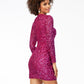 Ashley Lauren 4512 Short Fitted Sequin Long Sleeve Homecoming Dress Cocktail Gown Be daringly different in this hand beaded cocktail dress feauring a lace-up bustier, sleeves and fitted skirt. Lace Up Bustier Long Sleeves Fitted Skirt Fully Sequin COLORS: Mint, Twilight, Fuchsia, AB/Sky, Purple, Ruby Red, Peacock