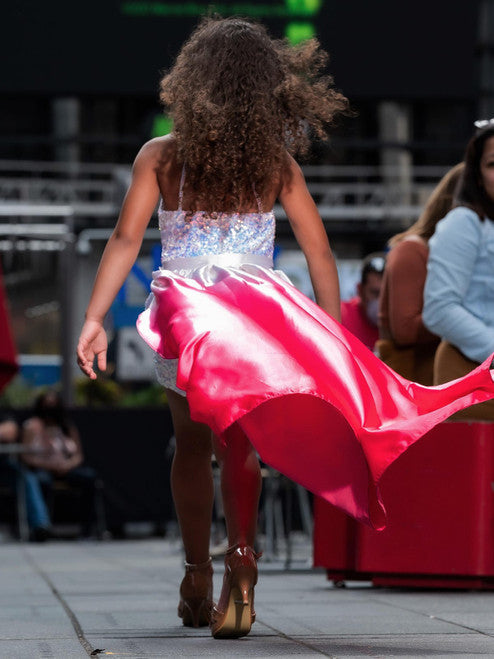 Marc Defang 5033 Size 4 RED Short Girls sequin Pageant Romper high nec –  Glass Slipper Formals