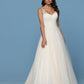 Davinci Bridal 50544 is a Beautiful Lush Soft Tulle A Line Ball Gown with a Hand Embellished Bodice cascading into to tulle skirt. Sweetheart Neckline with a sheer Illusion V Neck and straps leading around to an open V back.  Available for 1-2 Week Delivery!!!  Available Sizes: 2,4,6,8,10,12,14,16,18,20  Available Colors: Ivory/Blush, Ivory/Ivory