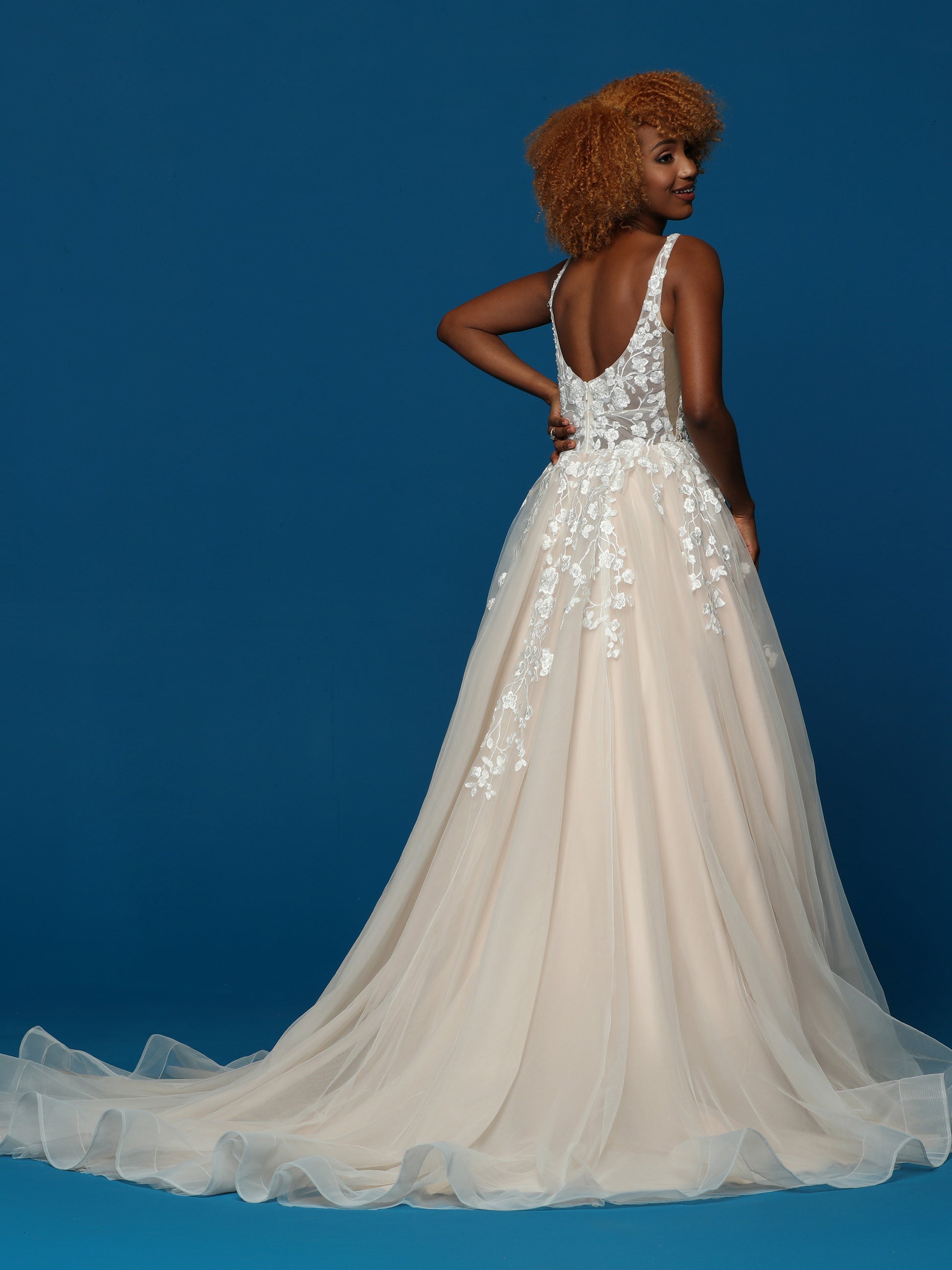 sheer neckline wedding dress Romantic Illusion Neckline Wedding Dress