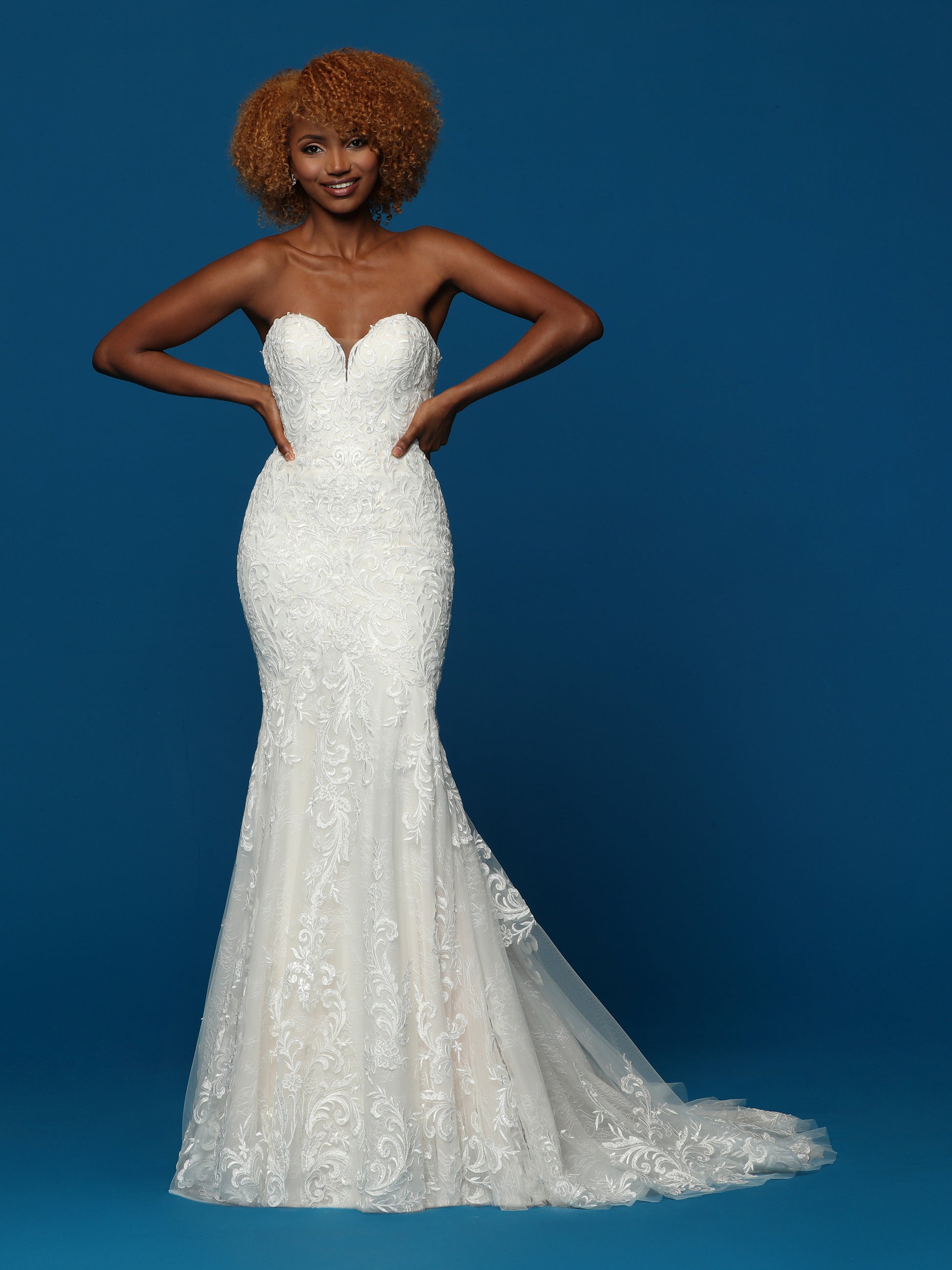 davinci Bridal 50642 Long Lace Fitted Mermaid Wedding Dress Strapless Sweetheart Train 24 / Ivory davinci Bridal 50642 Long Lace Fitted Mermaid Wedding Dress Strapless Sweetheart Train 24 / Ivory