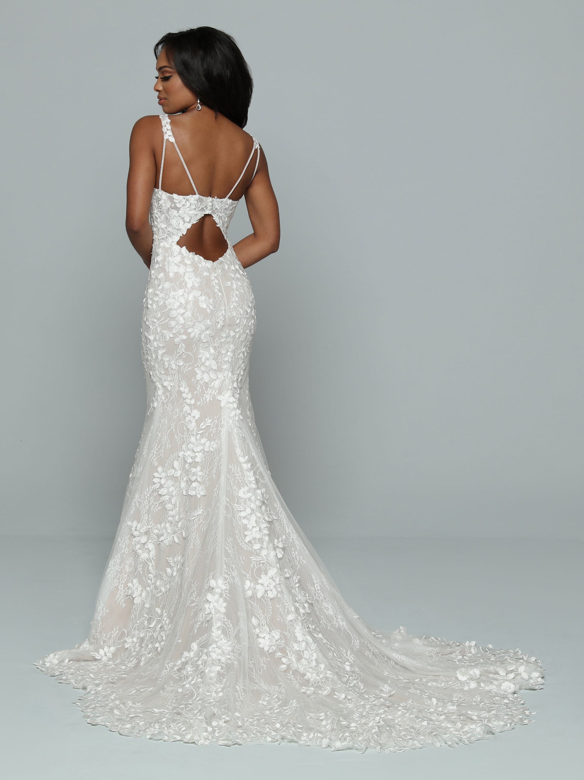 Davinci Bridal 50674 Long Fitted Lace Mermaid Wedding Dress Cut Out Ba Glass Slipper Formals Davinci Bridal 50674 Long Fitted Lace Mermaid Wedding Dress Cut Out Ba Glass Slipper Formals