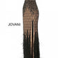 Jovani 55796 v neckline embellished prom dress with feather skirt